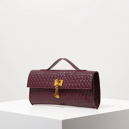 BOLSO DE MANO BURDEOS VINTAGE ÉLITE