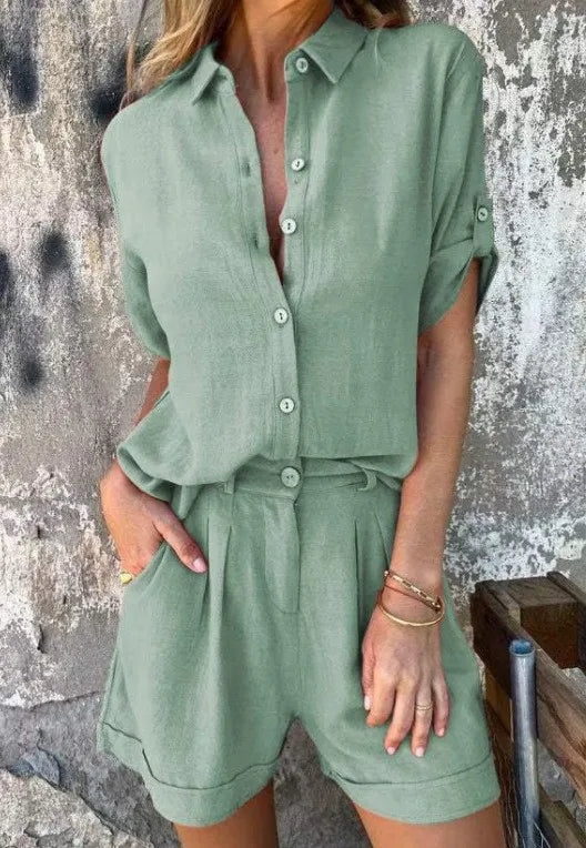CONJUNTO CORTO LINO RELAX FIT