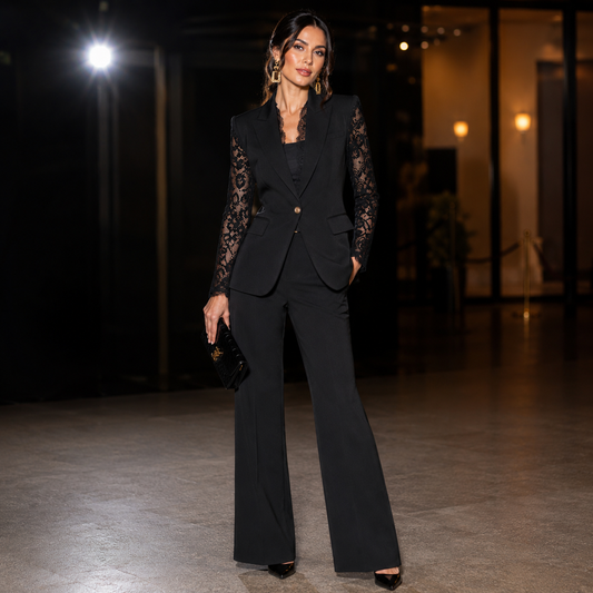 CONJUNTO NOIR ENCAJE