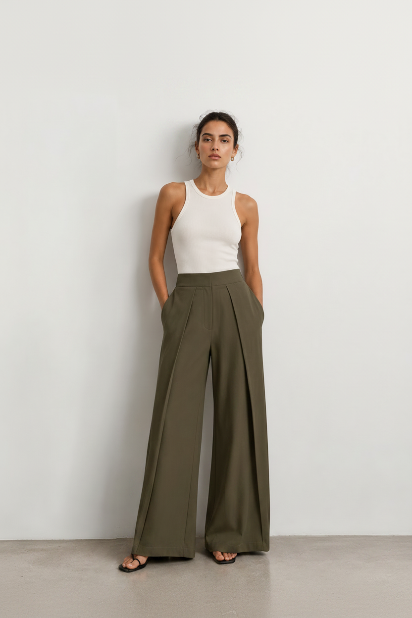 PANTALÓN PALAZZO ESTRUCTURADO MINIMAL