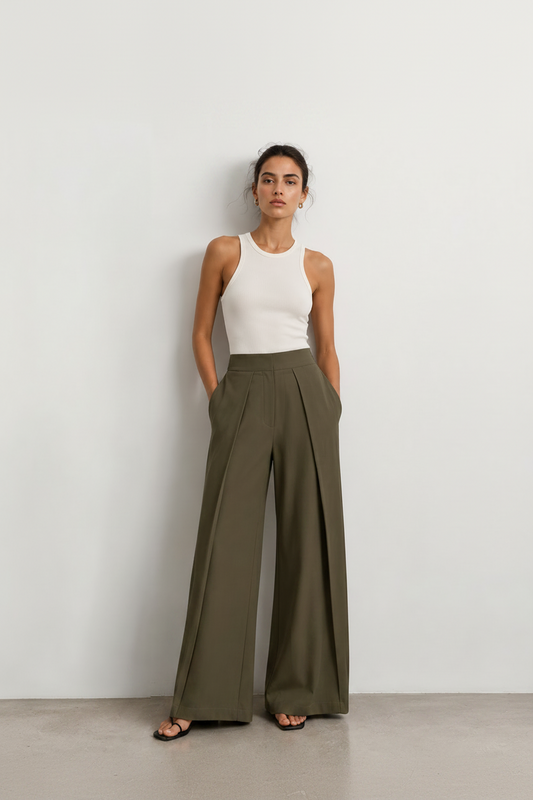 PANTALÓN PALAZZO ESTRUCTURADO MINIMAL