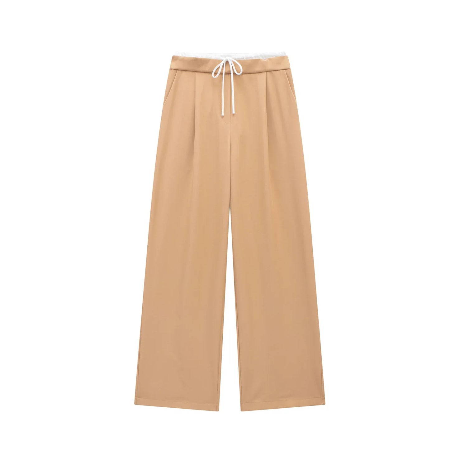 PANTALÓN RECTO FLUIDO CON CORDÓN