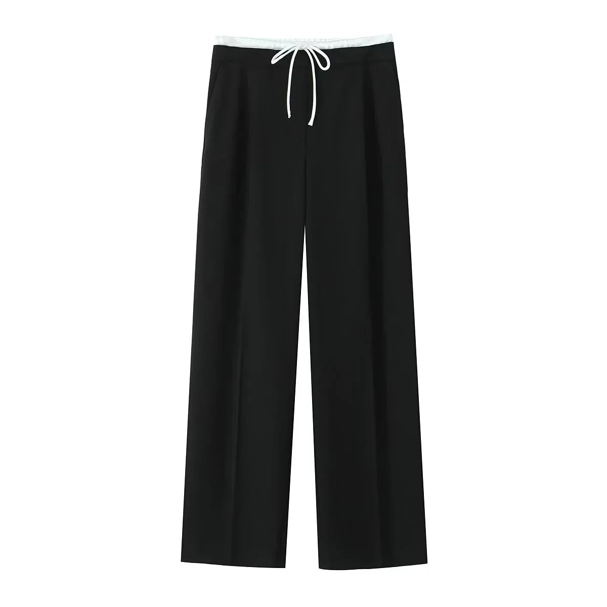 PANTALÓN RECTO FLUIDO CON CORDÓN
