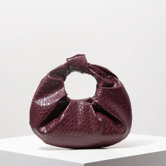 BOLSO NUBE TRENZADO BURDEOS