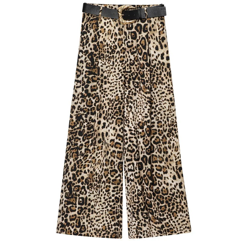 PANTALÓN SATINADO WIDE LEG CON CINTURÓN