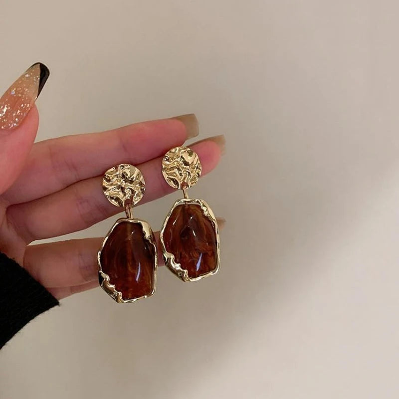 PENDIENTES CRYSTAL AMBER