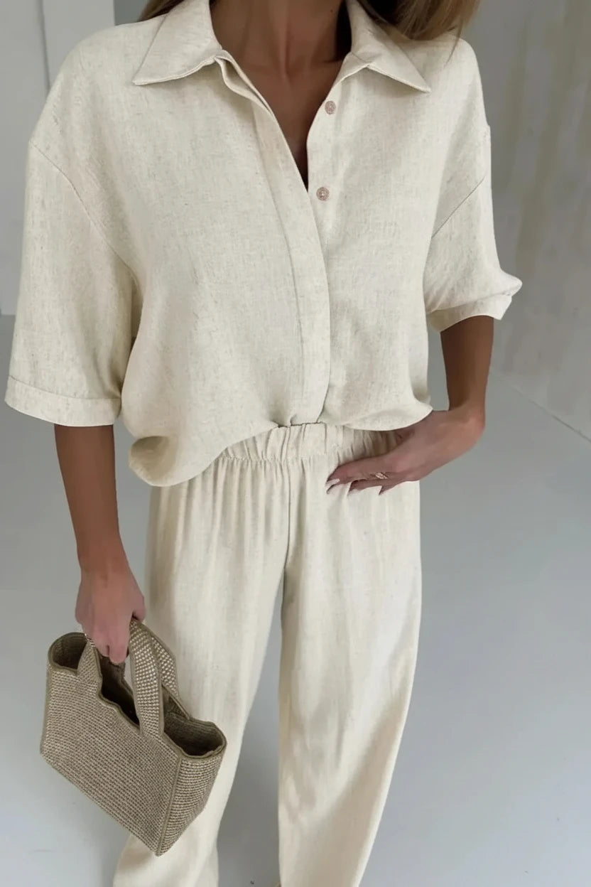 CONJUNTO LARGO LINO RELAXED FIT