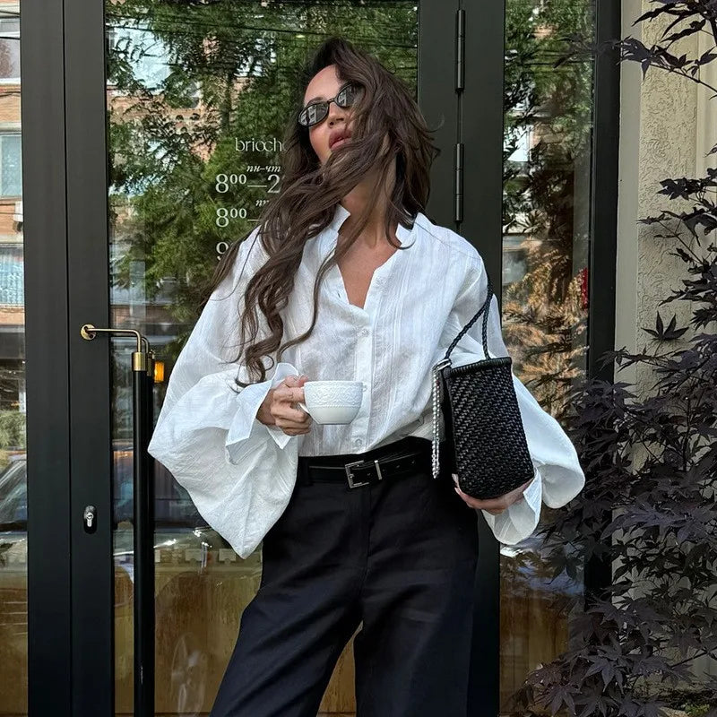 CAMISA OVERSIZE ALGODÓN BLANCO