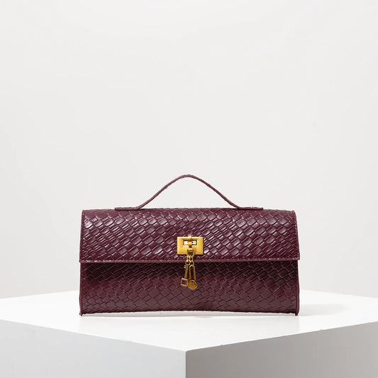 BOLSO DE MANO BURDEOS VINTAGE ÉLITE