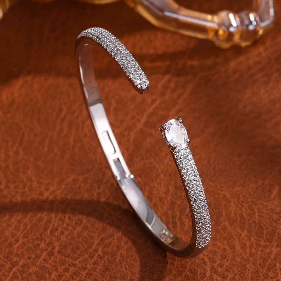 Pulsera Abierta Luxe Zirconia