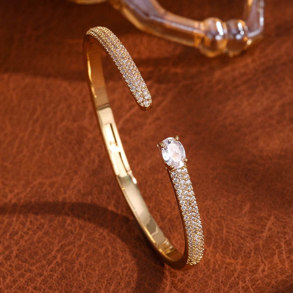 Pulsera Abierta Luxe Zirconia