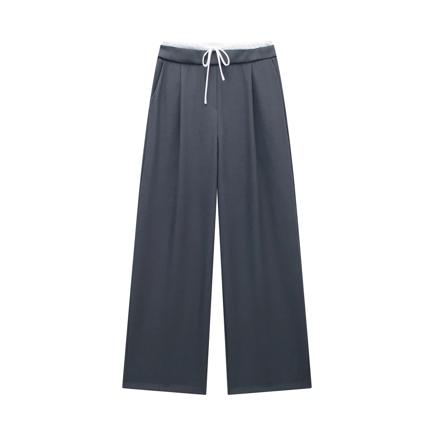 PANTALÓN RECTO FLUIDO CON CORDÓN