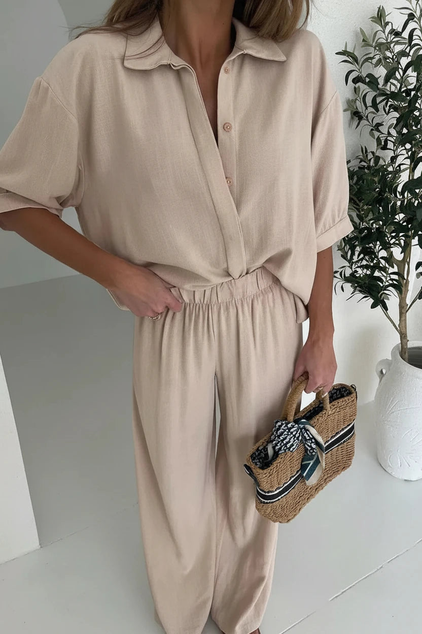 CONJUNTO LARGO LINO RELAXED FIT