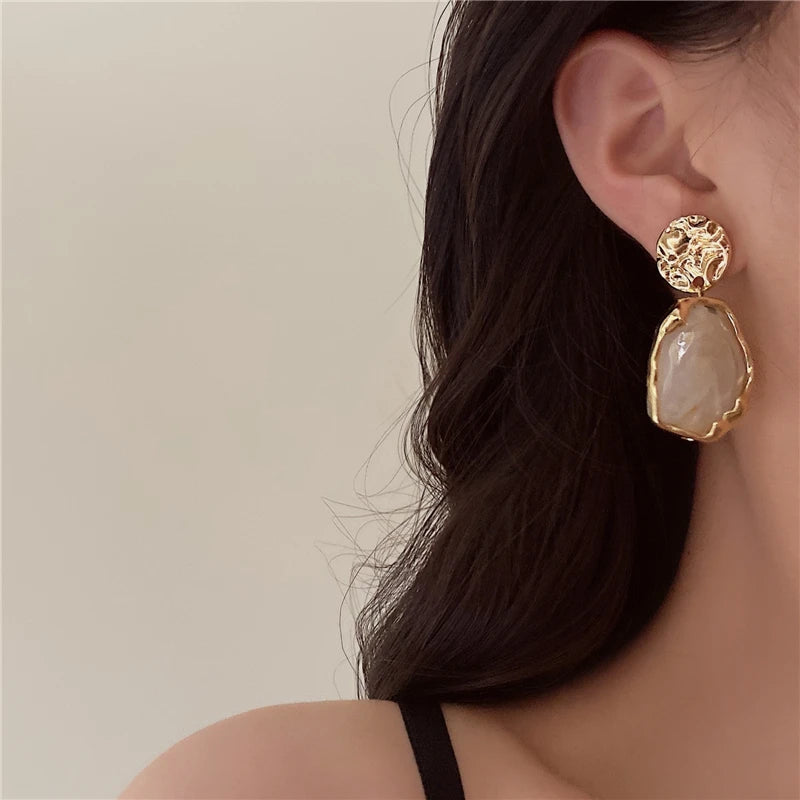 PENDIENTES CRYSTAL AMBER