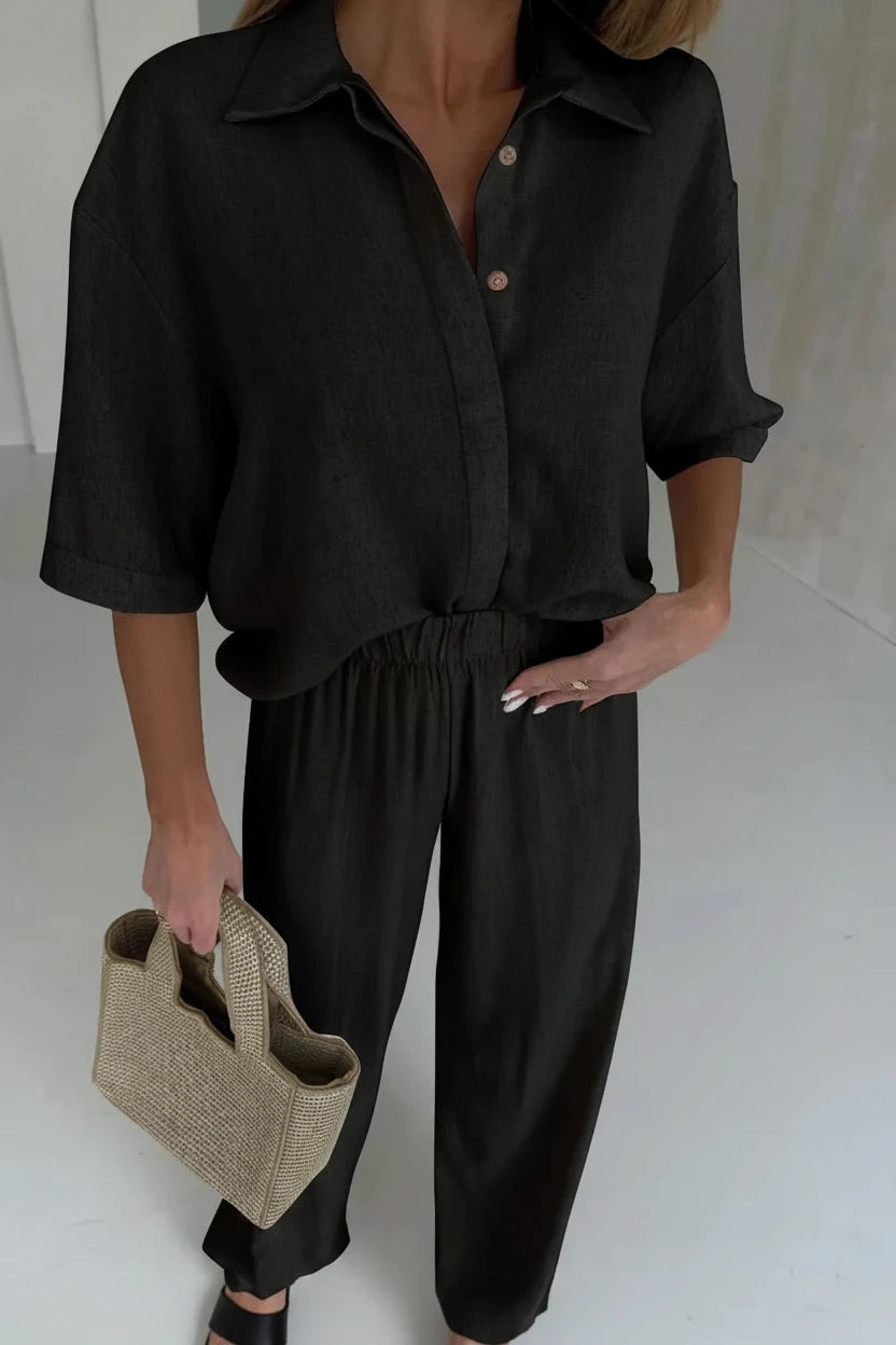 CONJUNTO LARGO LINO RELAXED FIT